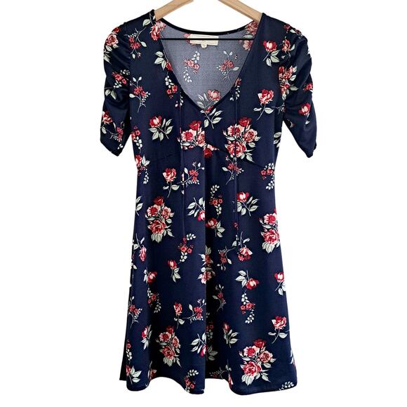 No Comment Short Sleeve Floral Print Dress - Picture 2 of 8